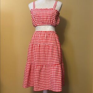 Gingham Two-piece Set